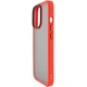 Накладка-чохол Metal Buttons для Apple iPhone 13 Pro Max (Айфон 13 про макс) прозоро-матовий, з металевими кнопками Red - зображення 2
