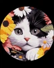 Картина по номерам Кргулая с Металлизированными красками Ø 50 см Create Me Котёнок (CMGM-0649К) - изображение 2