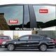 Накладки (наклейки) на стойки дверей Volkswagen Passat B7 (Европа) черный глянец 6 шт. - изображение 1