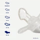 Пустышка силиконовая Difrax Dental 12+ месяцев Розовая (346 Blossom) - изображение 3