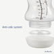 Скляна пляшечка Difrax S-bottle Wide Blue Антиколікова з силіконовою соскою Блакитна 310 мл (737FE Blue) - зображення 3