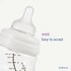 Скляна пляшечка Difrax S-bottle Wide White Антиколікова з силіконовою соскою Біла 310 мл (737FE White) - зображення 6
