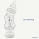 Скляна пляшечка Difrax S-bottle Wide White Антиколікова з силіконовою соскою Біла 310 мл (737FE White) - зображення 7