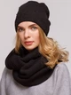 Комплект (шапка + снуд) женский DeMari МарсК 660048 56-60 Черный (MER660048) - изображение 1