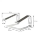 Алюминиевая подставка для ноутбука Aluminum Laptop Stand для MacBook. Silver - изображение 3