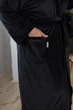 Жіночий теплий халат батал з кишенею MiaNaGreen 2XL Чорний (mia2061645640998) - изображение 3