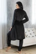 Комплект пижама + халат Кч1580 MiaNaGreen XS Черный - изображение 3