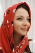 Шовкова патріотична хустка "Ой, у лузі червона калина" 68х68 см Друк односторонній Червоний - зображення 2