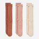 Набор женских носков высоких хлопковых Nike U Nk Everyday Plus Cush Crew SX6888-914 38-42 3 пары Бежевый/Коричневый (195244785957) - изображение 2