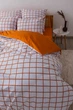 Комплект постельного белья ТЕП полуторный 150x215 см Happy Sleep Terracotta Check Ранфорс (2-03794_25229) - изображение 4