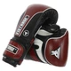 Перчатки для бокса кожаные на липучке Zelart Fistrage Heroe 4143 10 унций Black-Burgundy - изображение 2