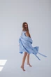 Халат для беременных и кормящих Мария Голубой S/M М04 - изображение 4
