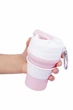 Складной силиконовый стакан с крышкой и трубочкой 350 мл Tonna Waist MARSHMALLOW - изображение 5