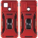 Ударостійкий чохол Camshield Army Ring для Xiaomi Redmi 9C / 10A Червоний / Red - зображення 1