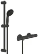 Смеситель для душа с термостатом GROHE QuickFix Precision Start Black UA303908T1 (345942430 + 279482430) - изображение 1