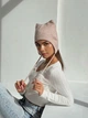 Шапка с ушками кошка D.Hats бежевого цвета теплая универсальная - изображение 2