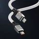 Кабель для швидкого заряджання ноутбука телефону Baseus CoolPlay Series Type-C to Type-C |2m, 5A, 100W, PD| Білий - зображення 8