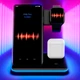 Док станция зарядка беспроводная Qi Fast Wireless Charger 3in1|5-15W, Watch/Headphones/Phone,подсветка| Black - изображение 10