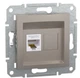 Розетка компьютерная RJ45, бронза, EPH4300169 Asfora Schneider - изображение 1