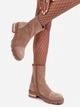 Botki damskie na słupku Shendete 37 Beżowe (5905677933918) - obraz 6