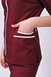 Костюм медицинский СпецМед Жасмин 44 Бордо с белым - изображение 5