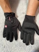 Зимові вітрозахисні рукавиці Windstopper сенсорні, рукавички на флісі в чорному кольорі розмір М - зображення 5