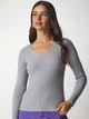 Пуловер женский Happiness BV00096 S-M Gray (8684347003379) - изображение 5