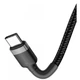 Кабель Baseus Cafule Type-C to Type-C PD 2.0 60W (2m) Grey/Black (CATKLF-HG1) - изображение 5
