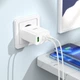 Мережевий зарядний пристрій Hoco N33 USB/2 Type-C PD 35W білий + кабель Type-C to Lightning - зображення 2