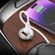 Автомобільний зарядний пристрій Hoco NZ10 USB/ Type-C PD 45W сріблястий + кабель Type-C to Lightning - зображення 2
