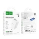 Мережевий зарядний пристрій Hoco C126A USB/ 2 Type-C PD 40W біле + кабель Type-C to Lightning - зображення 7