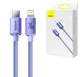 Кабель 1.2-метровий швидкого заряджання Baseus Crystal Shine PD Type-C to iPhone 20W CAJY000205 фіолетовий - зображення 4