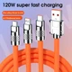 Кабель USB 3в1 для швидкої зарядки до 120W 6A Type-C/Lightning(IPhone)/Micro-usb надгнучкий - Помаранчевий - зображення 4