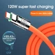 Кабель USB 3в1 для швидкої зарядки до 120W 6A Type-C/Lightning(IPhone)/Micro-usb надгнучкий - Помаранчевий - зображення 5