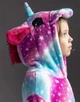 Пижама кигуруми детская Kigurumi Единорог розовый со звездами для девочки размер на рост 130-140 см (200541) - изображение 2