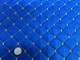 Кожзам прошитый ромбом Синяя кожа с желтой ниткой цена за 1 м/п - изображение 1