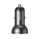 Автомобільний зарядний пристрій АЗП Baseus Digital Display Dual USB 4.8A Car Charger 24W (dark gray) - изображение 4