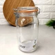 Высокая стеклянная банка 1,5л с бугельной крышкой Uniglass - изображение 2