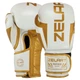 Перчатки для бокса кожаные на липучке Zelart Elit Fight Gear Heroe 8291 12 унций White-Gold - изображение 1