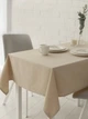 Водоотталкивающая скатерть на стол TouchableLinen 1 шт 150 см x 250 см Бежевий Хлопок с тефлоновым покрытием - изображение 1