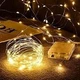 Світлодіодна гірлянда нитка (на батарейках) - 100 led 10м (теплий жовтий) - зображення 2