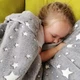 Детский плед светящийся теплый "Космос" 180х150 см флисовый Серый на кровать или диван - изображение 8