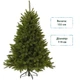 Новорічна штучна лита сосна Triumph Tree Forest frosted 155 см Зелена 0756770520322 - изображение 1