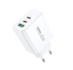 Зарядний пристрій Remax 40W (USB-C+2хUSB-A) white - зображення 1