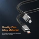 Кабель для швидкого заряджання телефону Baseus CoolPlay Series Type-C to Lightning |2m, 5A, 20W, PD| Чорний - зображення 9