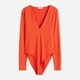 Боди-футболка женская H&M 1089775arl M Оранжевая (2030000257799) - изображение 1
