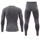 Термобелье мужское Lesko A202 Gray 2XL спортивное эластичное дышащее с отводом влаги осень-зима - изображение 2