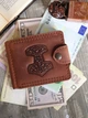 Зажим для денег Turtle Comfort Молот Тора кожа crazy hours 9.8х8.3 см Коричневый - изображение 1