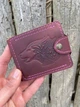 Зажим для денег Turtle Comfort Волк кожа crazy hours 9.8х8.3 см Бордовый - изображение 1
