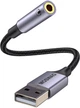 Кабель MOSWAG USB to AUX 0.2м silver - изображение 1